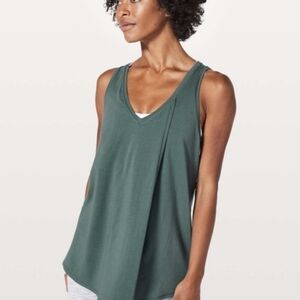 Lululemon Knot A Problem Tank Graphite Green